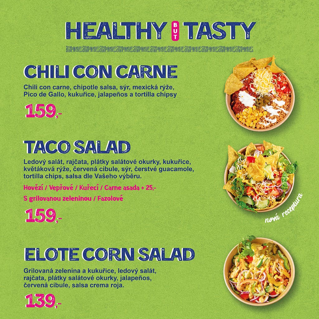 <H1> Máš chuť na něco lehčího, zdravějšího, ale nechceš ubírat na plnohodnotné chuti ? Healthy but tasty sekce je přesně to, co hledáš. 